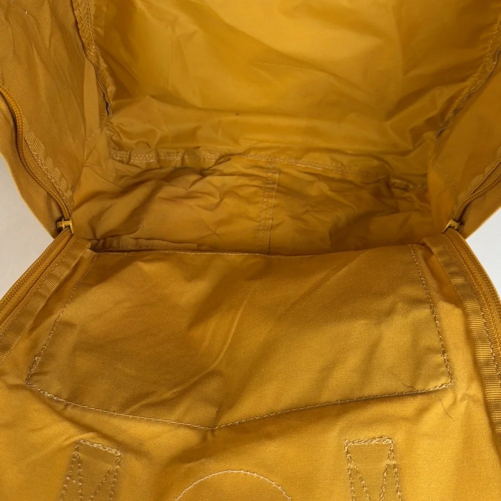 Fjallraven Kanken Checkered Backpack Ochre chess pattern Yellow